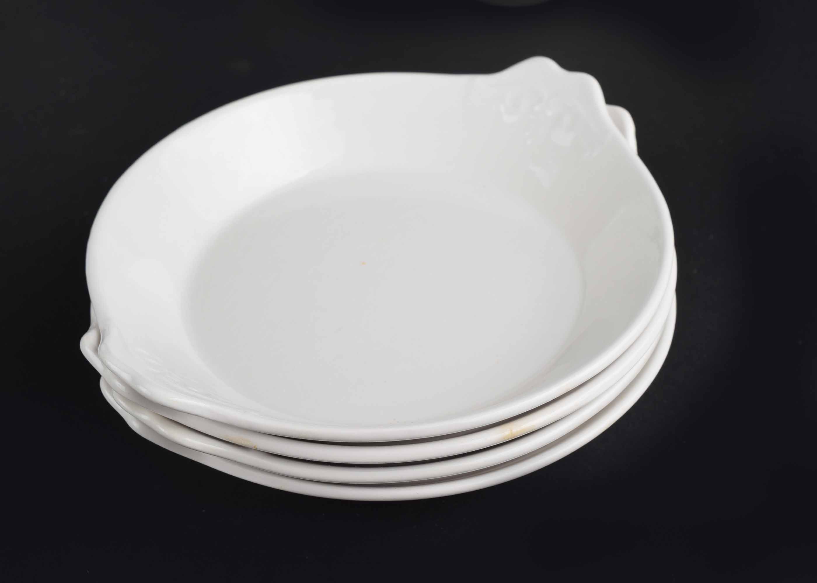 White Stoneware Dinnerware Service Assortment