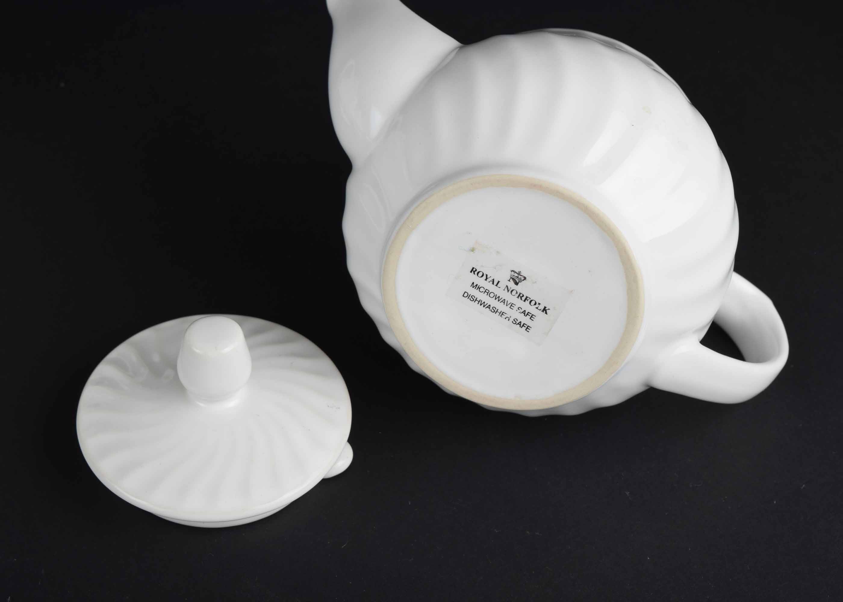 White Stoneware Dinnerware Service Assortment