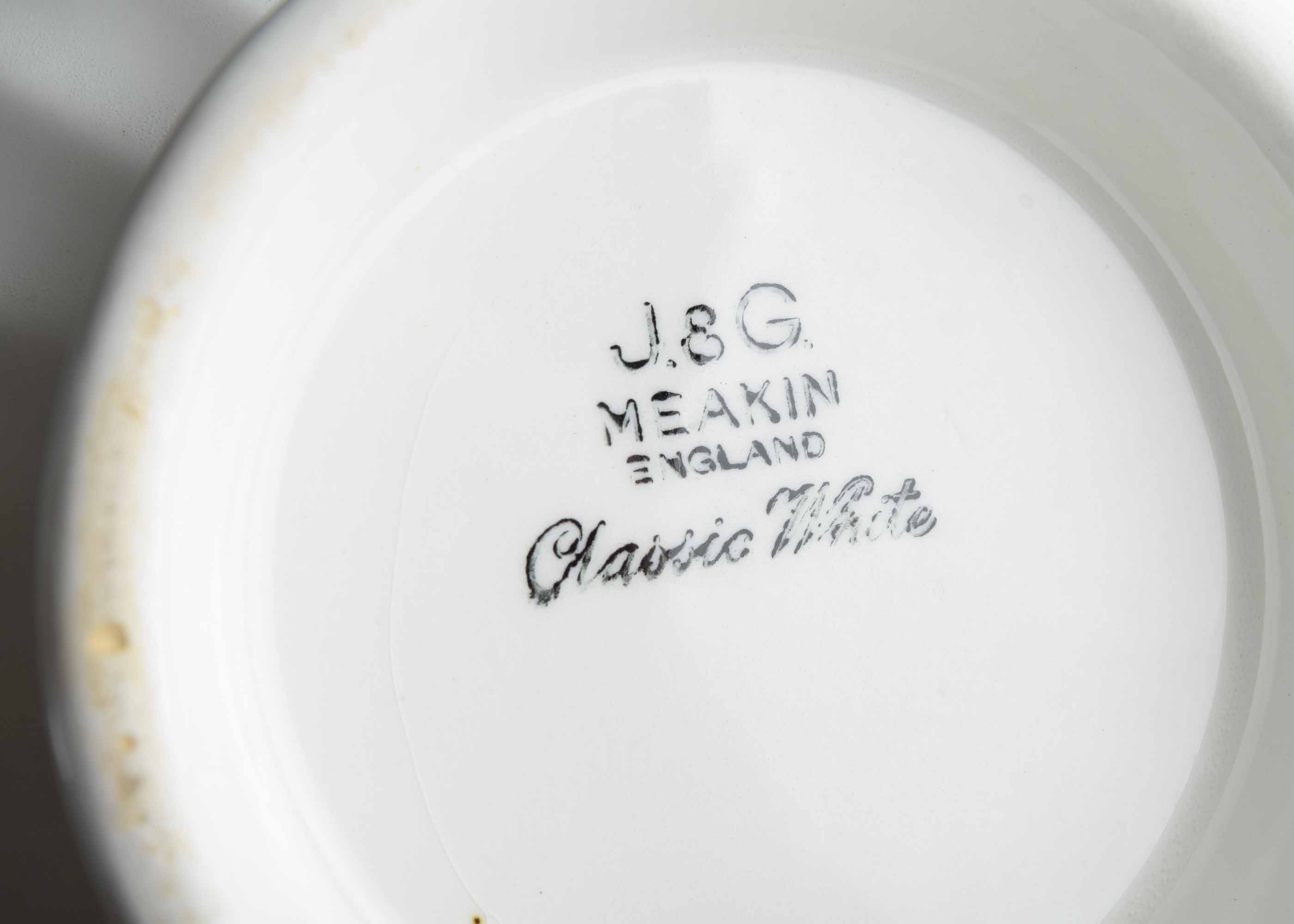 White Stoneware Dinnerware Service Assortment