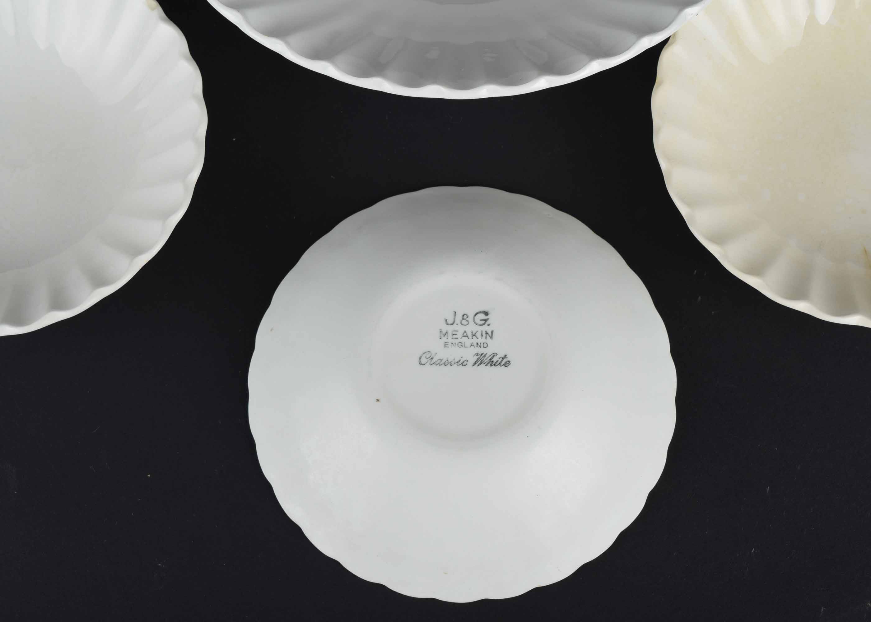 White Stoneware Dinnerware Service Assortment