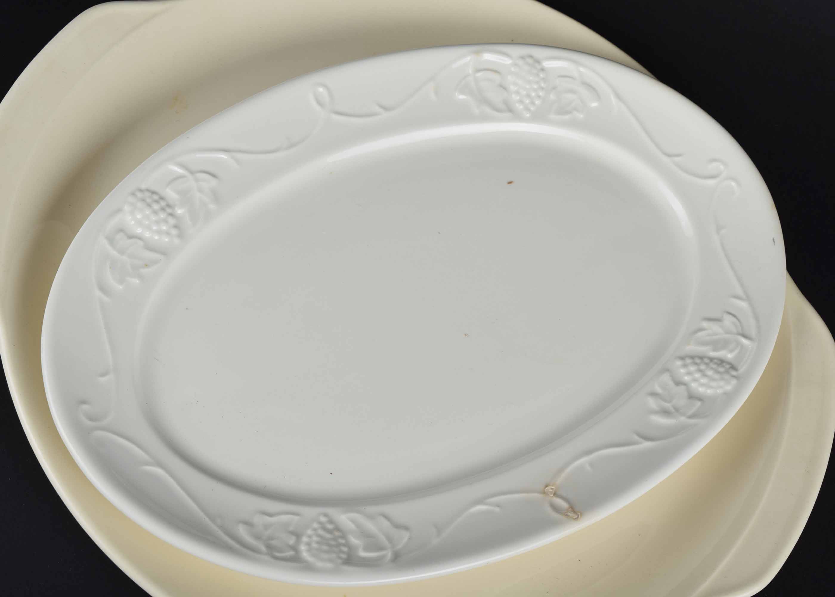 White Stoneware Dinnerware Service Assortment