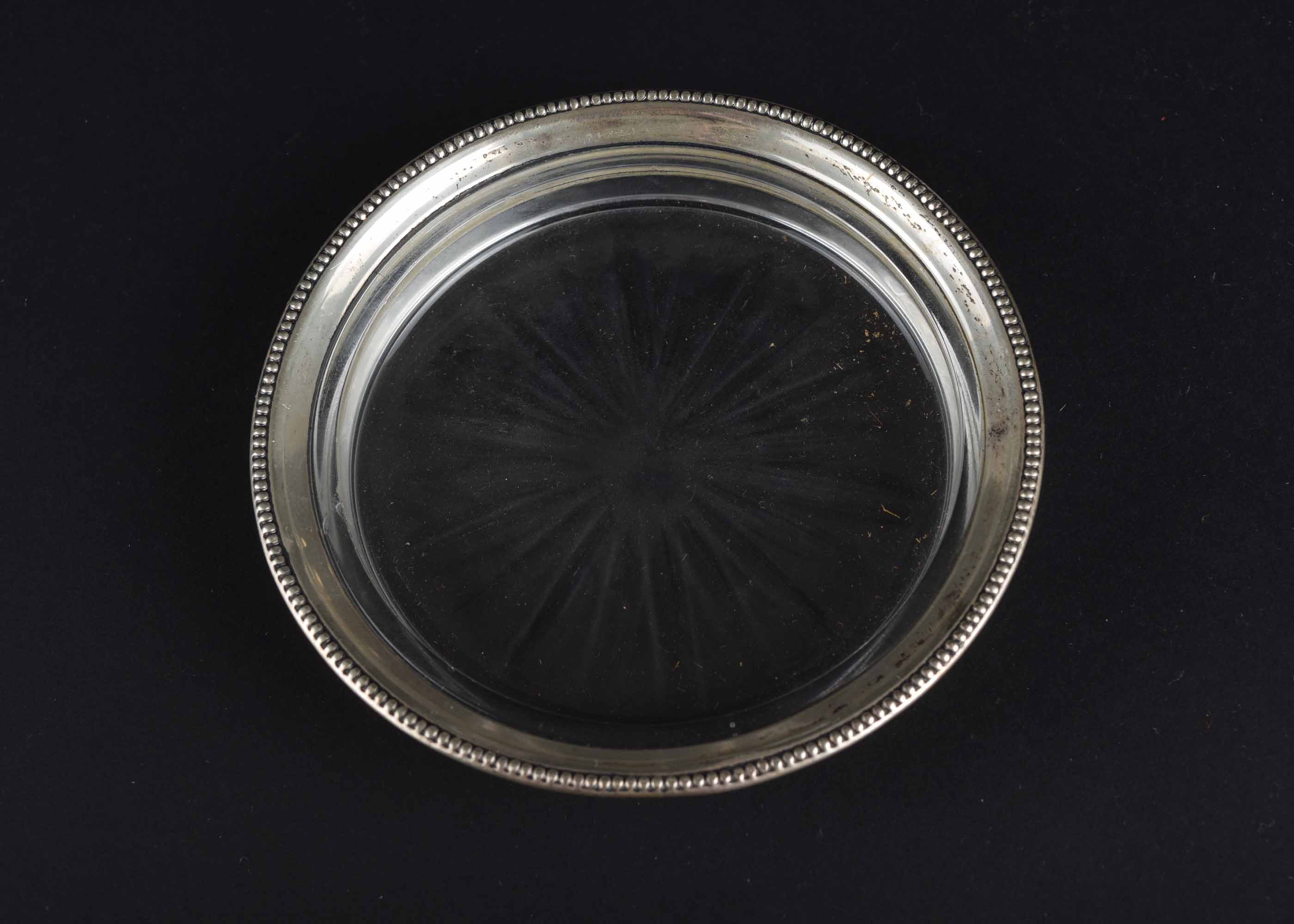 Weighted Sterling Silver and Glass Group