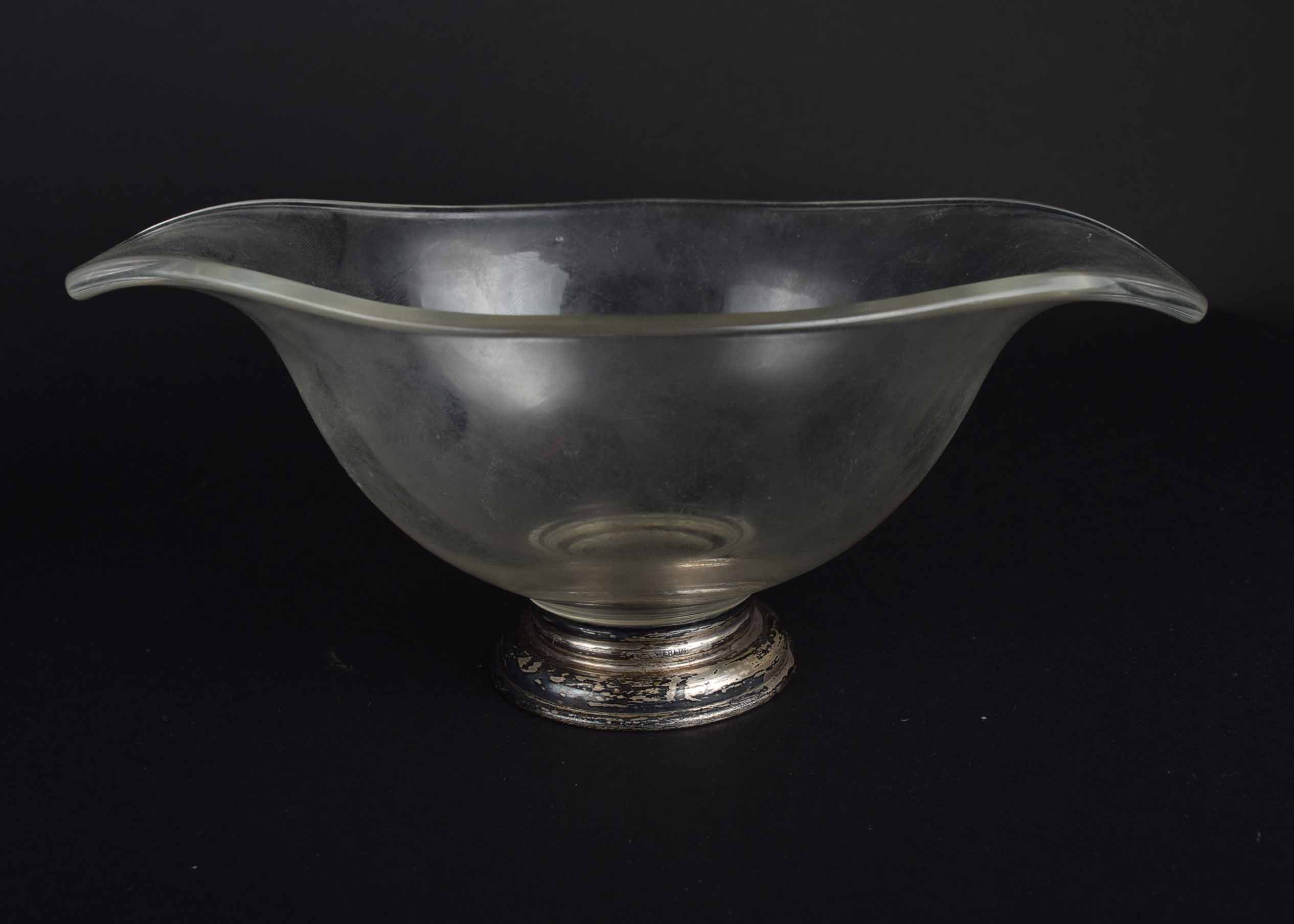 Weighted Sterling Silver and Glass Group