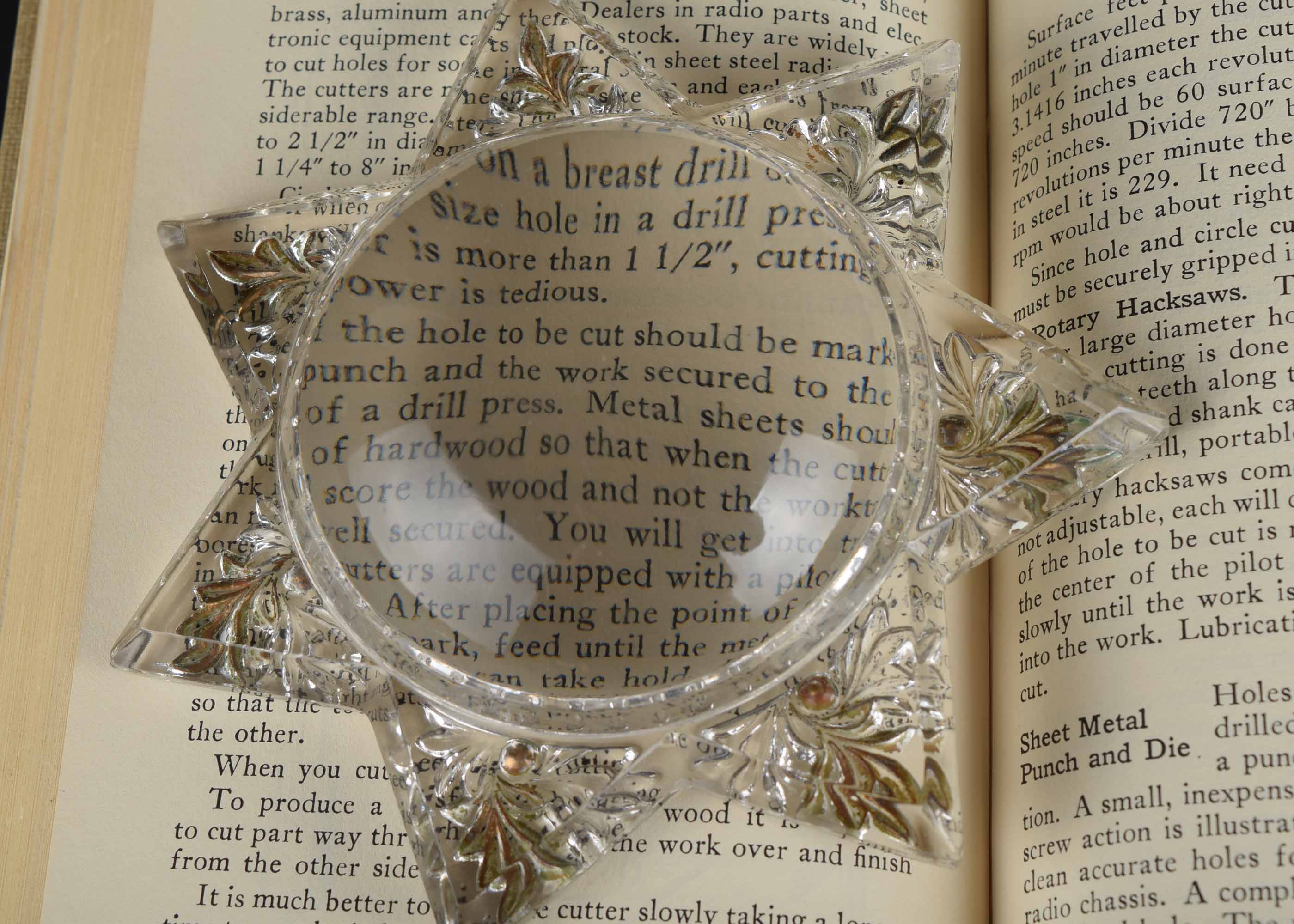 Antique Magnifying Star Paperweight