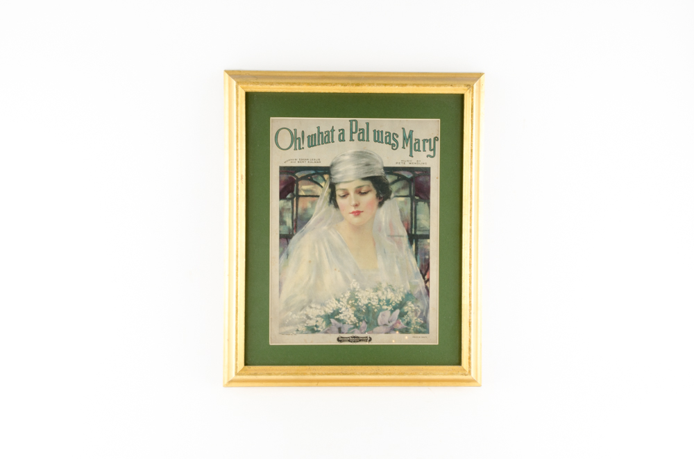 "Oh! what a Pal was Mary" Framed Sheet Music