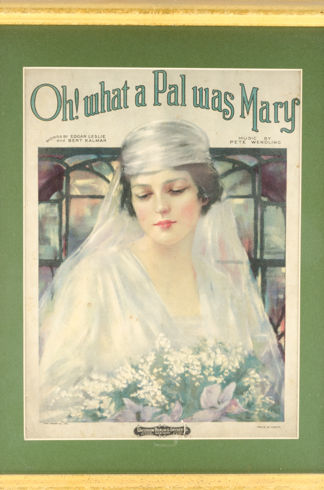 "Oh! what a Pal was Mary" Framed Sheet Music