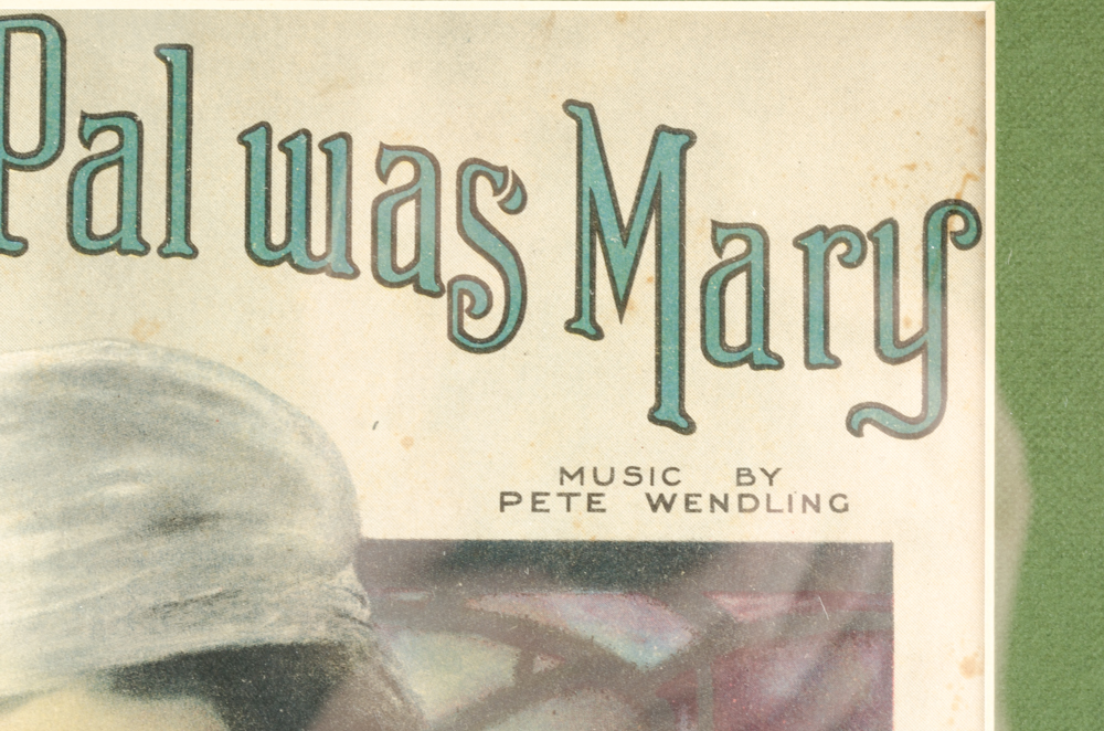 "Oh! what a Pal was Mary" Framed Sheet Music