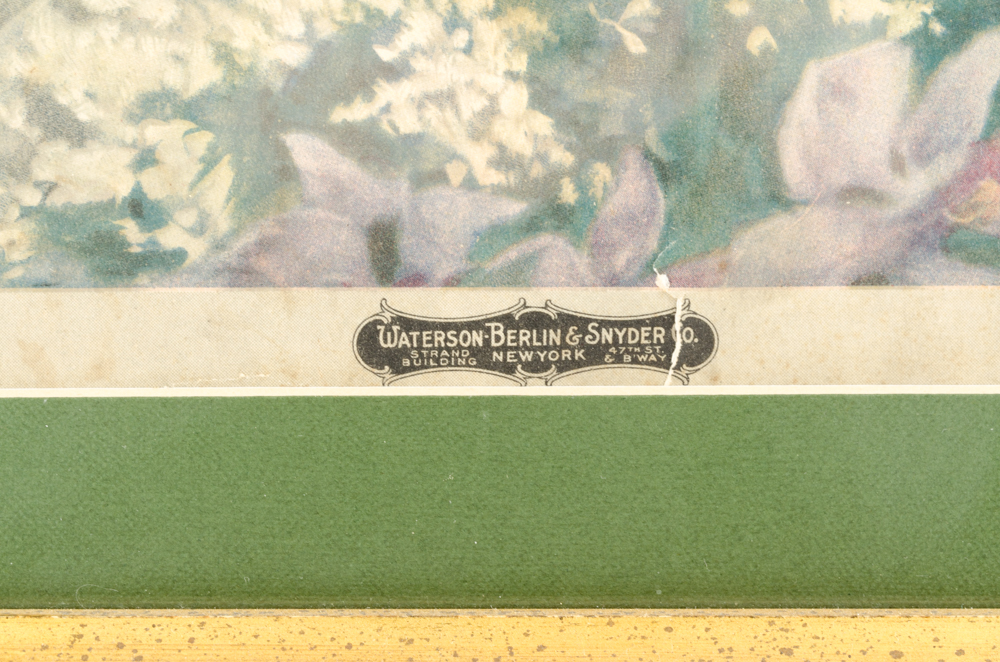 "Oh! what a Pal was Mary" Framed Sheet Music