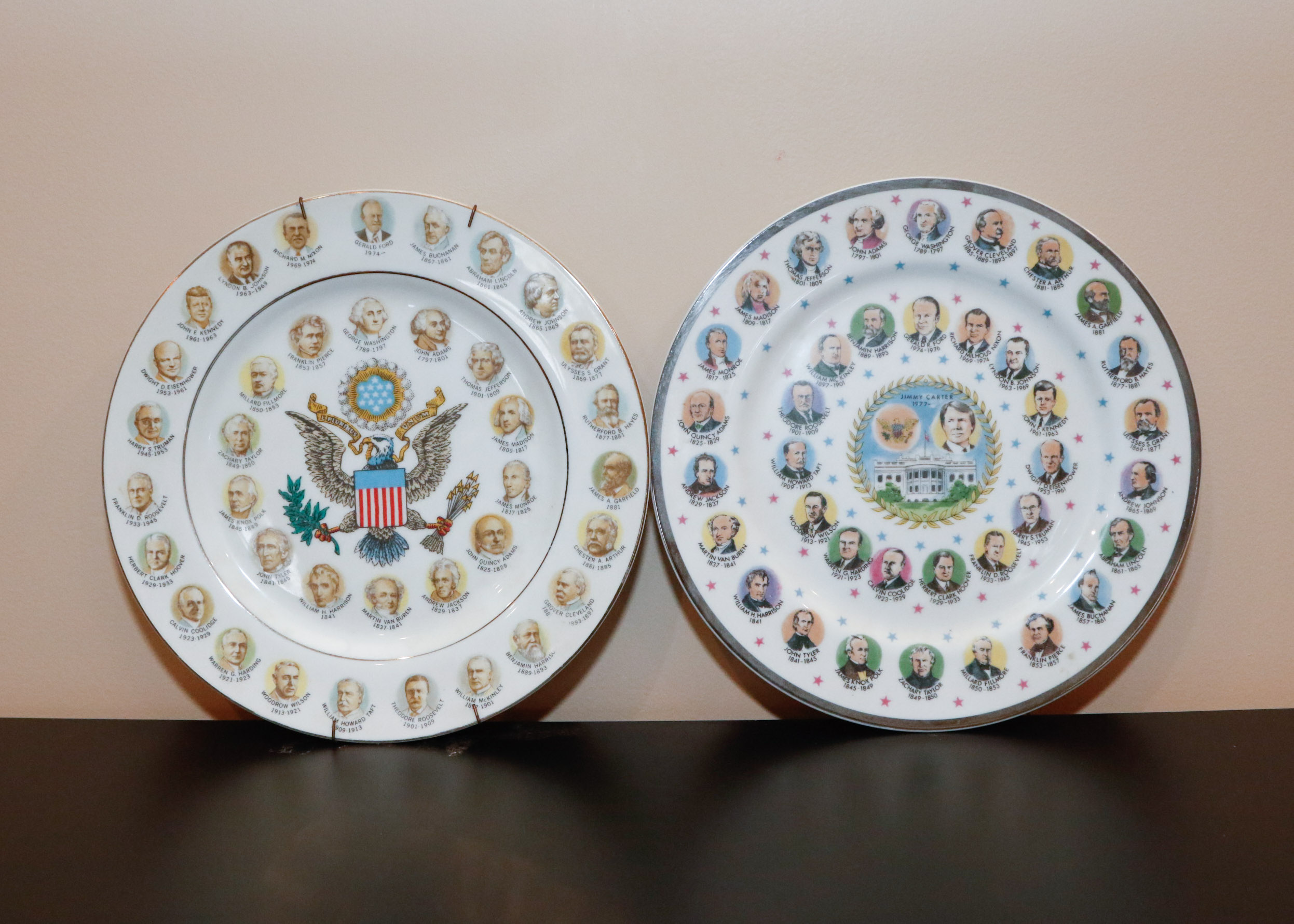Two Vintage Presidential Collector Plates