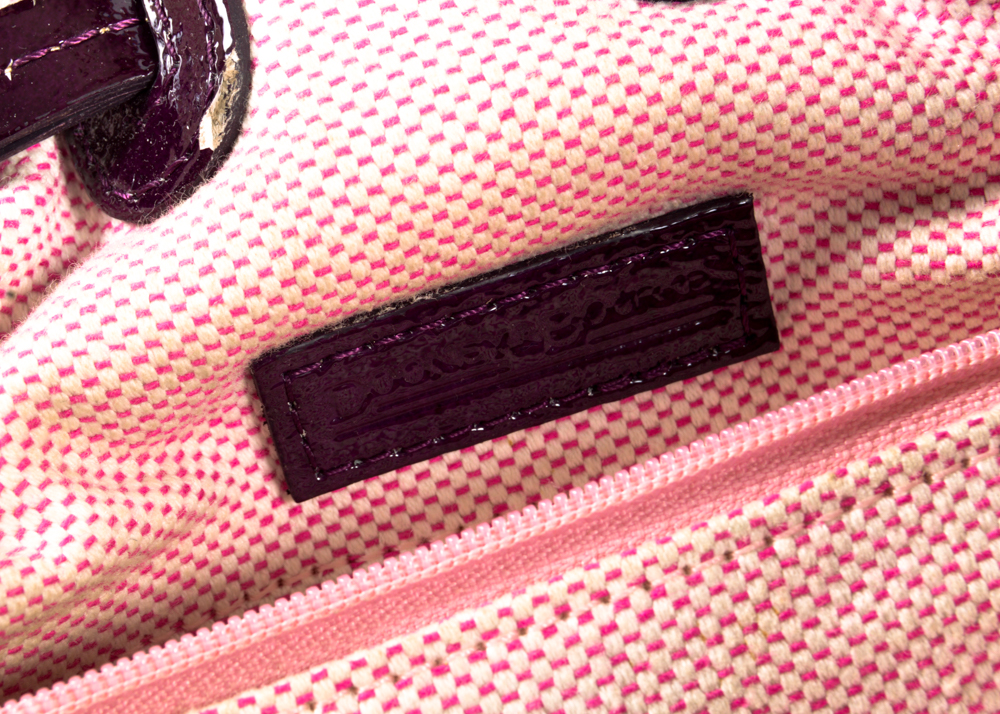 Dooney & Bourke Plum "Chiara" Patent Leather Handbag