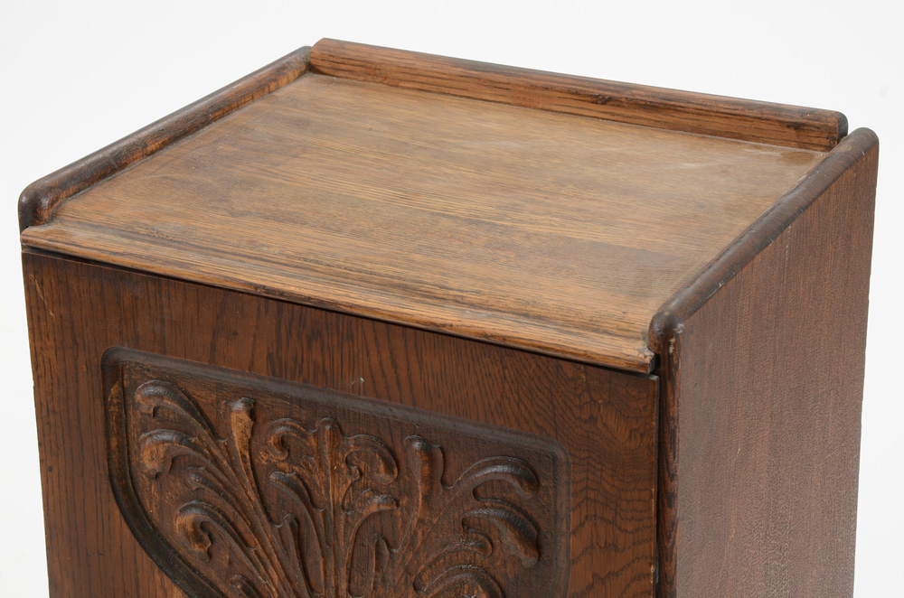 Oak Art Nouveau Music Cabinet