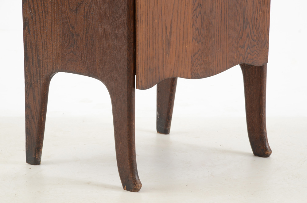 Oak Art Nouveau Music Cabinet