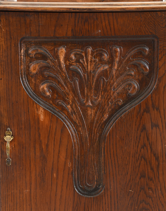 Oak Art Nouveau Music Cabinet