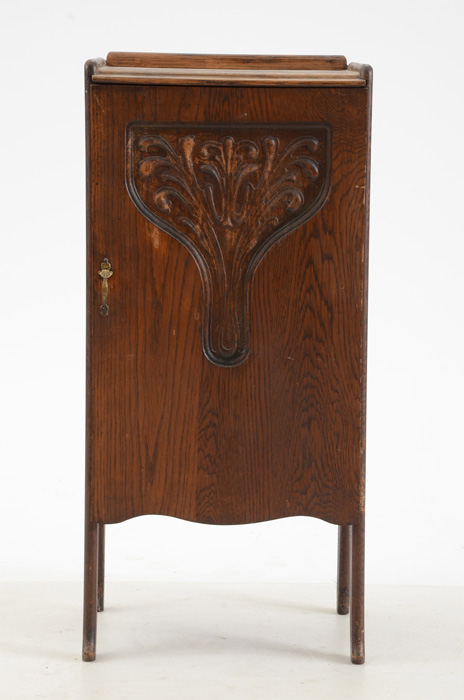 Oak Art Nouveau Music Cabinet