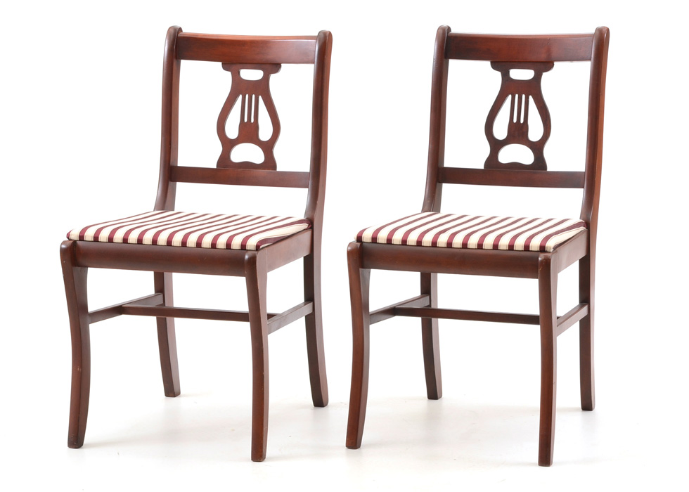 Sheraton Style Lyre Back Chairs