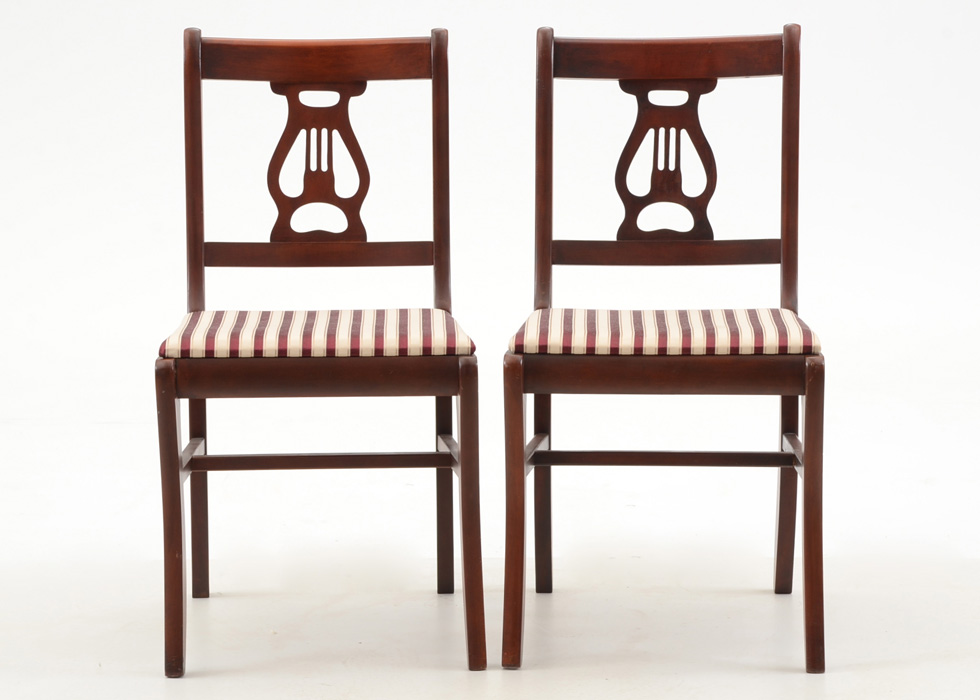 Sheraton Style Lyre Back Chairs