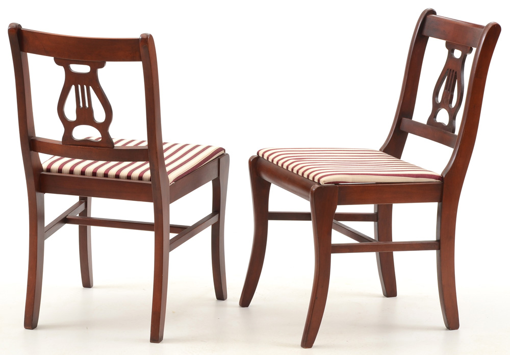 Sheraton Style Lyre Back Chairs