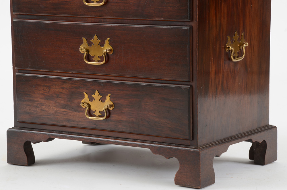 Small Scaled Mahogany Three Drawer Chest