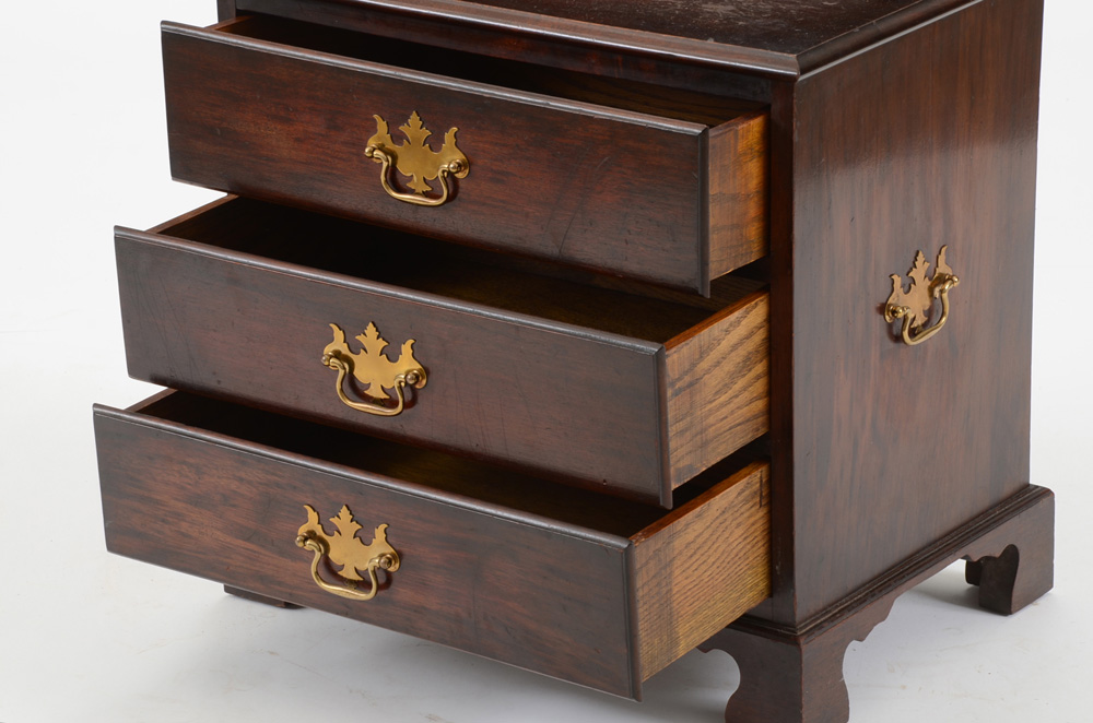 Small Scaled Mahogany Three Drawer Chest