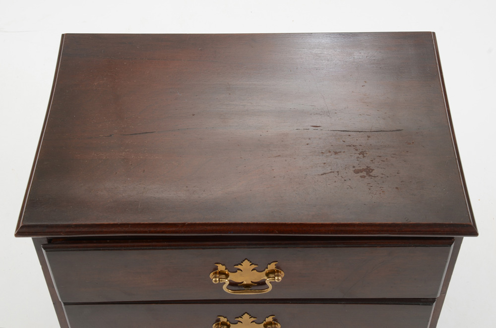 Small Scaled Mahogany Three Drawer Chest