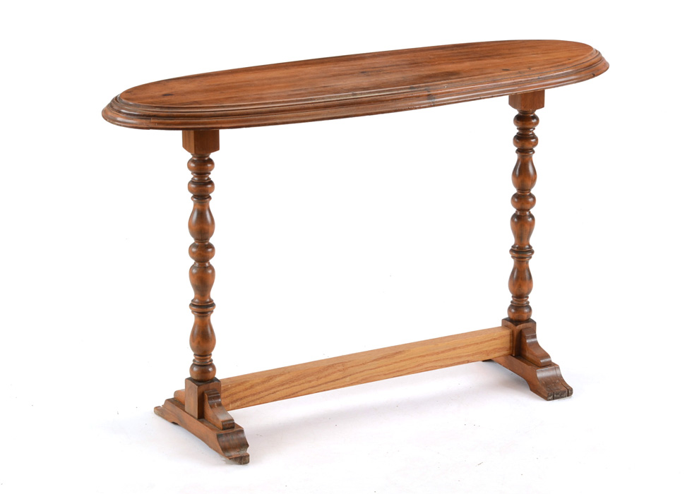 Vintage Oval Console Table