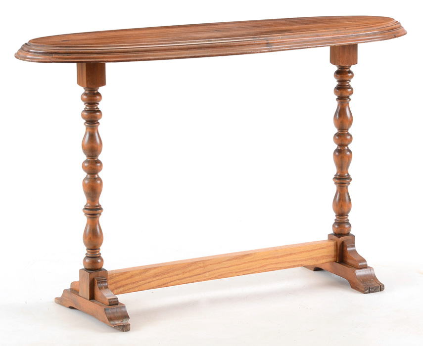 Vintage Oval Console Table