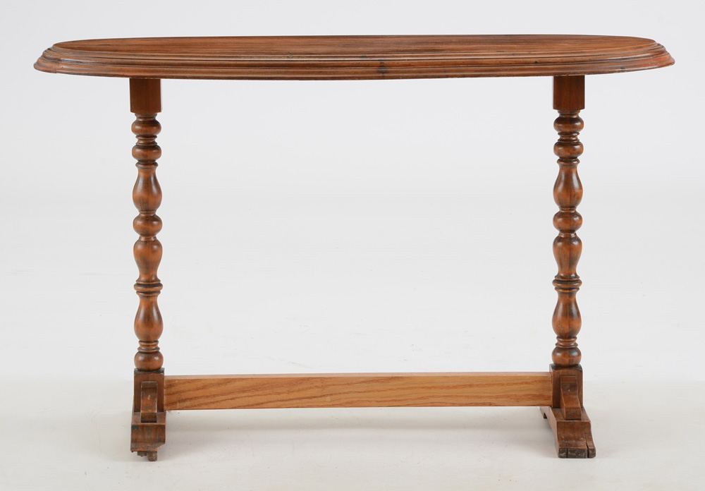 Vintage Oval Console Table