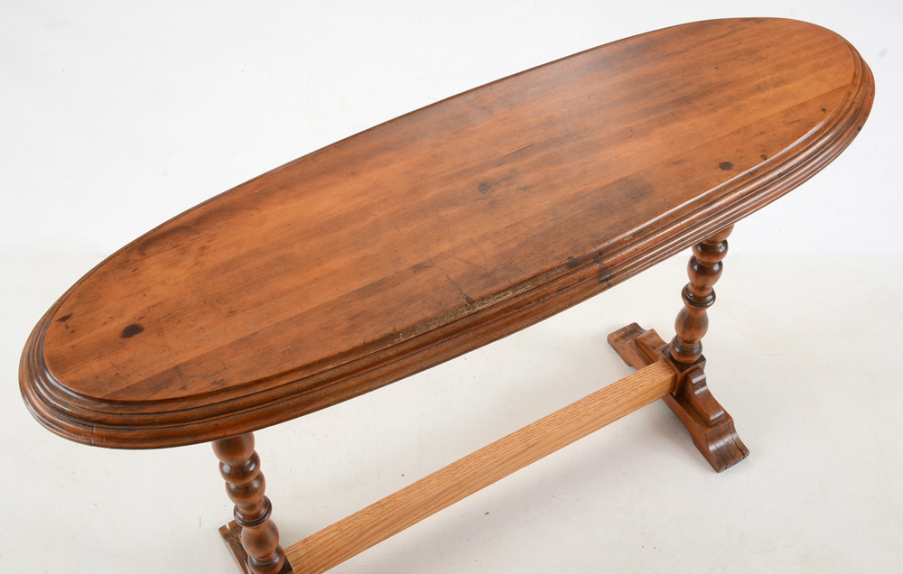 Vintage Oval Console Table