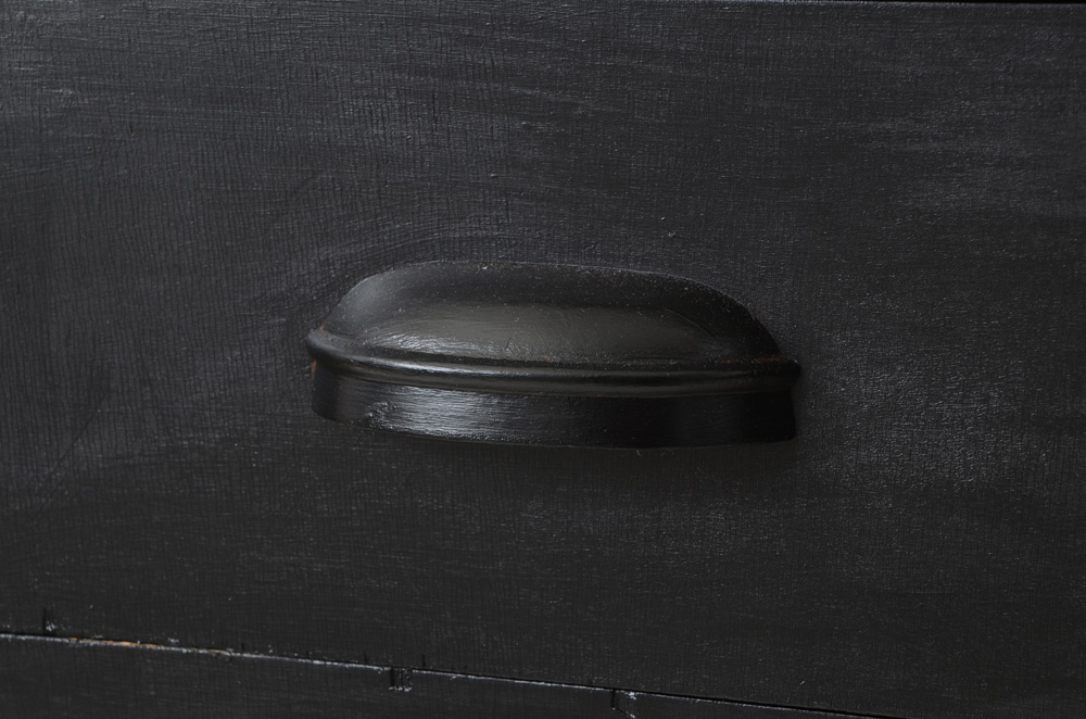 1950s Black Painted Vanity Desk