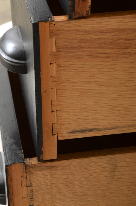 1950s Black Painted Vanity Desk