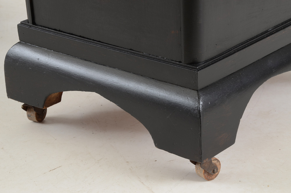 1950s Black Painted Vanity Desk