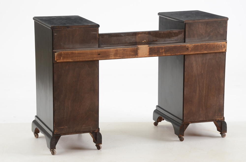 1950s Black Painted Vanity Desk