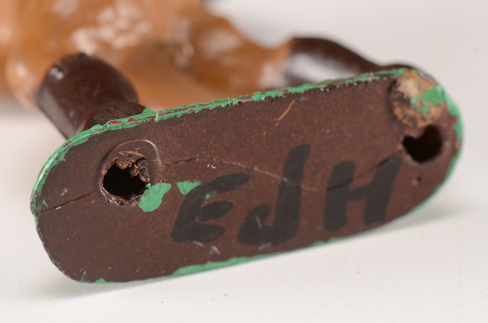 Vintage Manoil Lead Toy Figurine "Aviator Carrying a Bombsight"