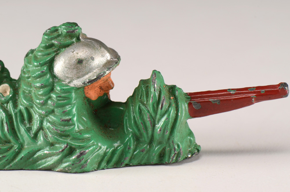 Vintage Manoil Lead Toy Figurine "Camouflage Sharpshooter"