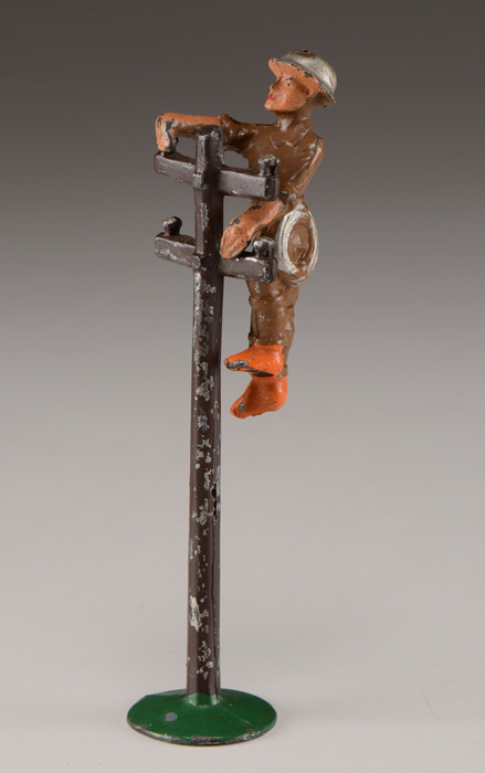 Vintage Manoil Lineman and Telephone Pole