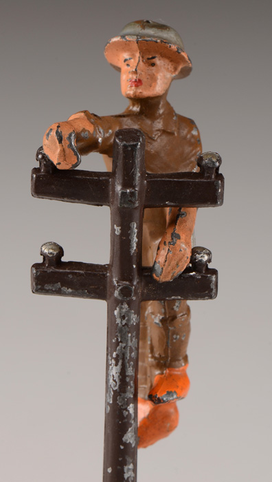 Vintage Manoil Lineman and Telephone Pole