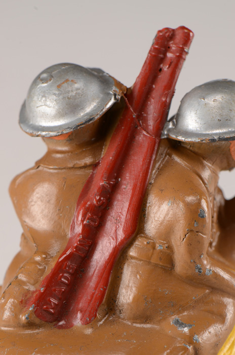 Vintage Barclay Soldiers in Boat with Cast Helmets