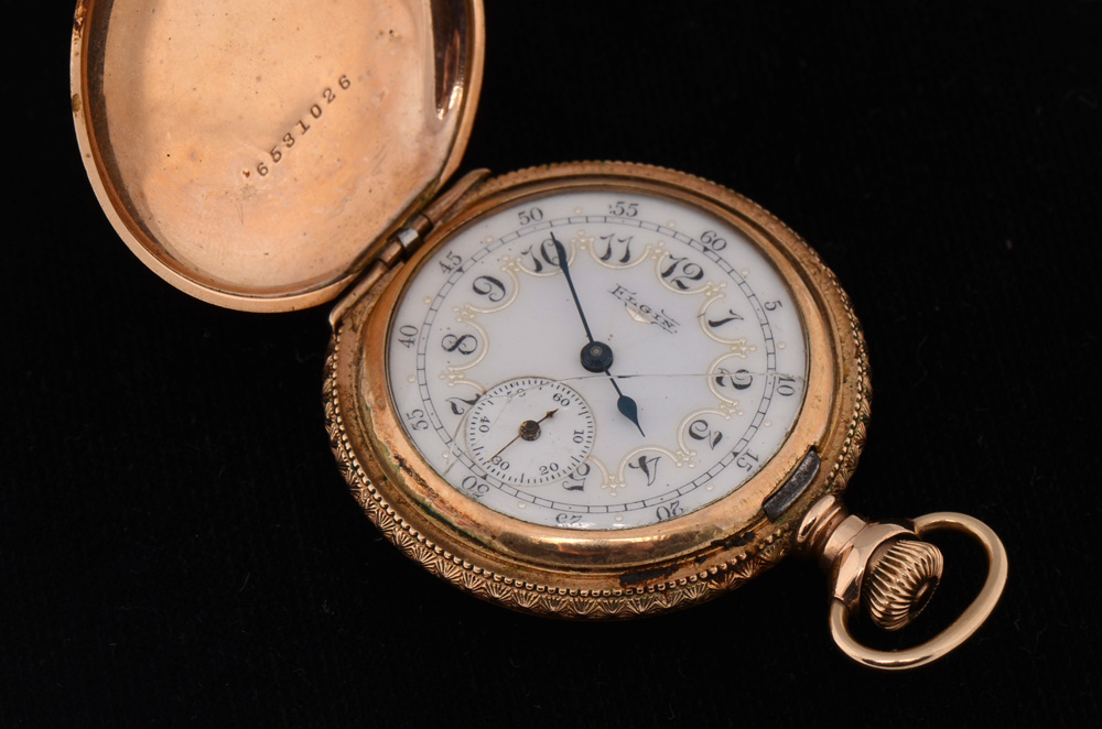 Antique 14K Gold Filled Elgin Pocket Watch