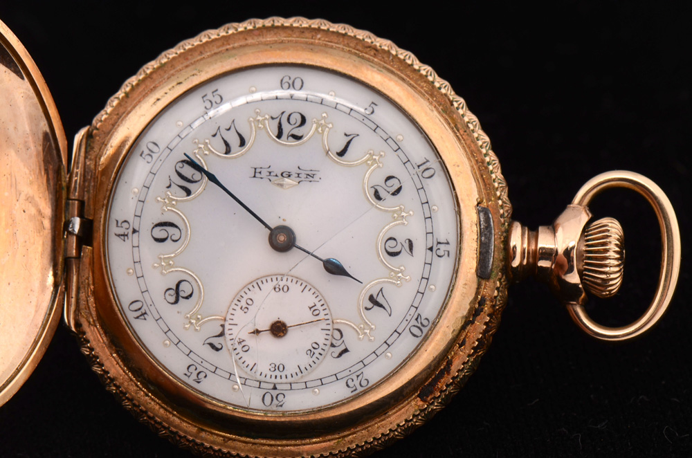 Antique 14K Gold Filled Elgin Pocket Watch