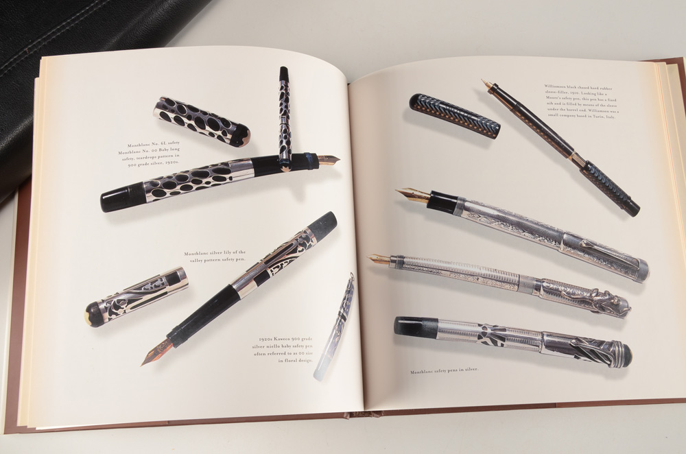 Two Leather Pen Case and "Fountain Pens" Book