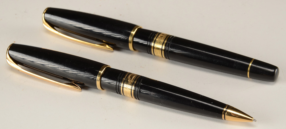 Waterman Charleston Black and Gold Pen and Pencil Set