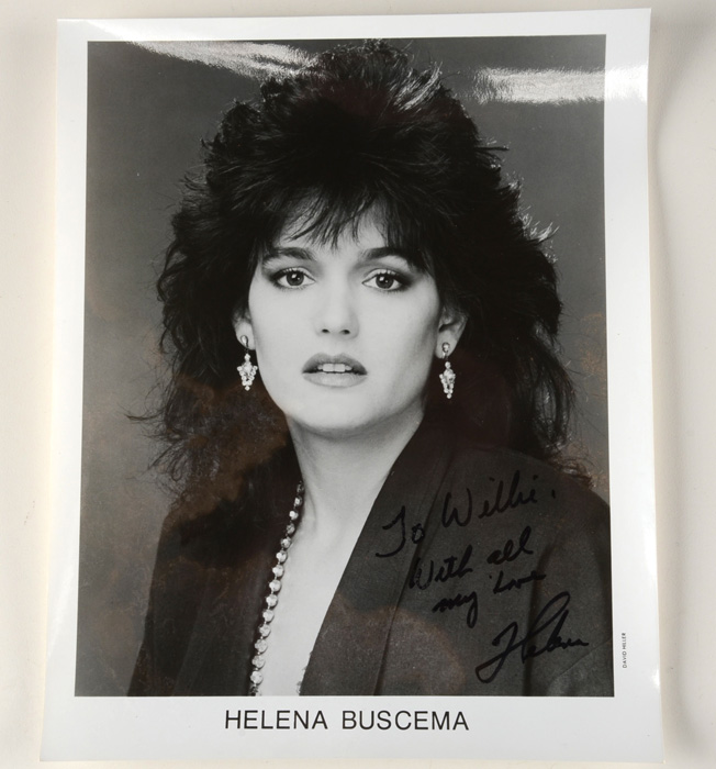 Pair of Celebrity Stills, Including Helena Buscema Autograph