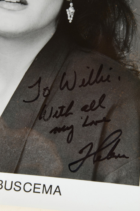 Pair of Celebrity Stills, Including Helena Buscema Autograph