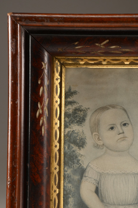 Faux Grain Eastlake Frame with Reproduction Lithograph