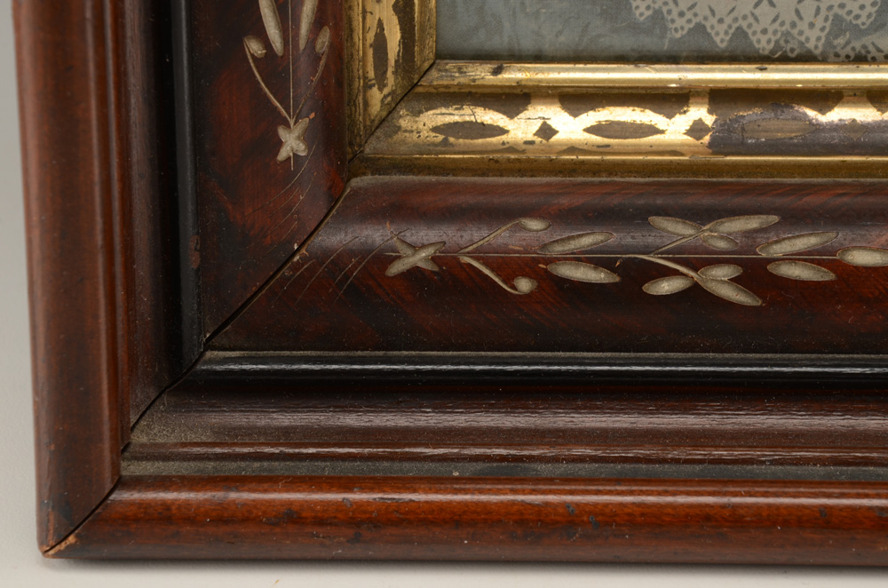 Faux Grain Eastlake Frame with Reproduction Lithograph