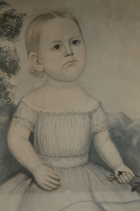 Faux Grain Eastlake Frame with Reproduction Lithograph