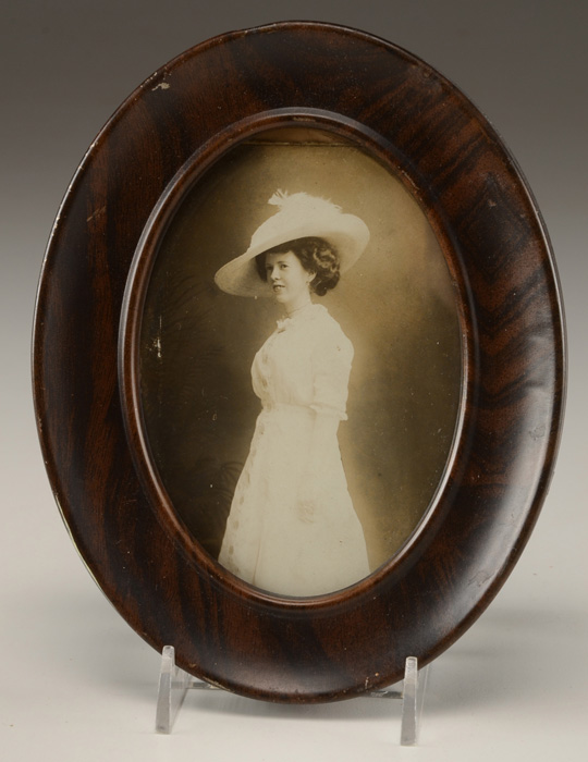 Faux Grain Eastlake Frame with Reproduction Lithograph