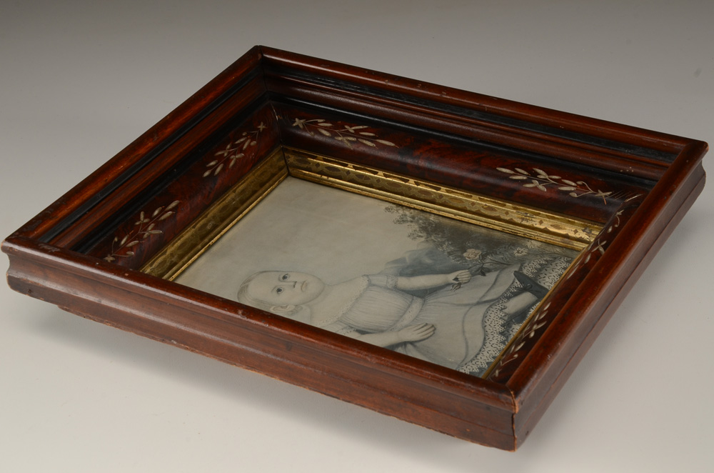 Faux Grain Eastlake Frame with Reproduction Lithograph
