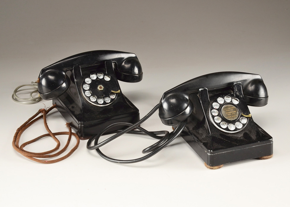 Two Western Electric Rotary Cradle Telephones