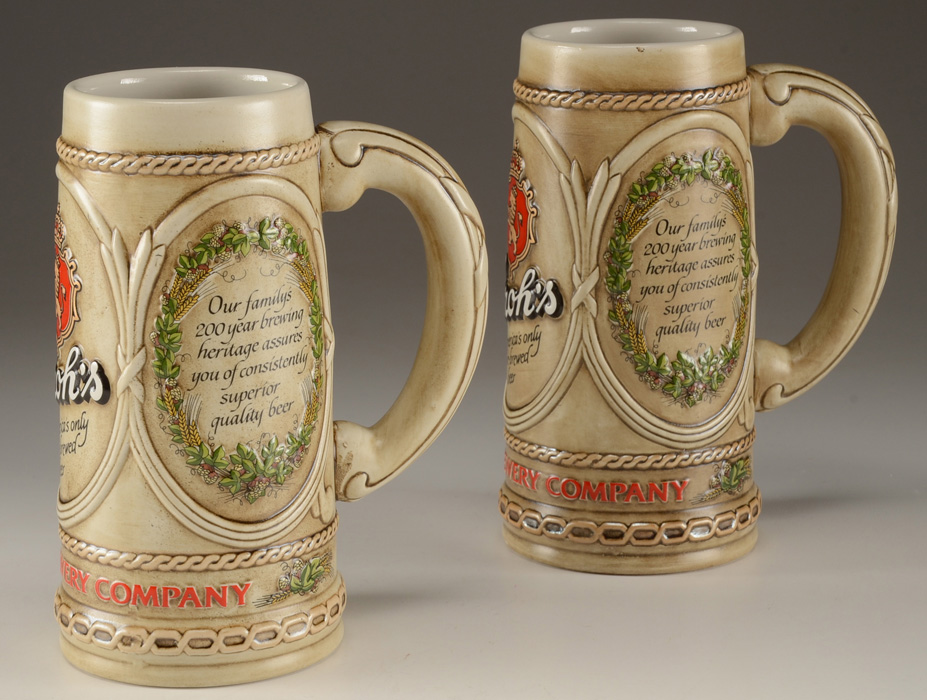 Six Stroh's Brewery Collector Steins
